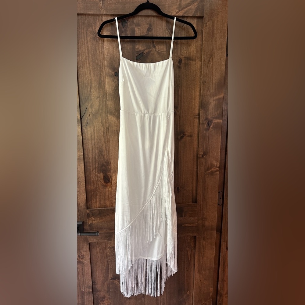 12th Tribe- White fringe dress